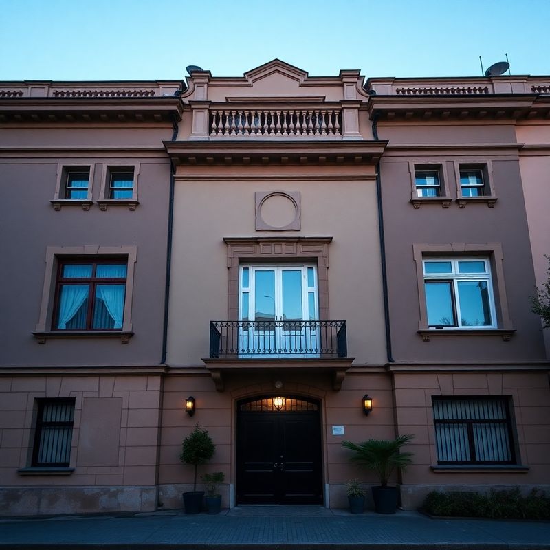 Fachada residencial en Tucumán al atardecer